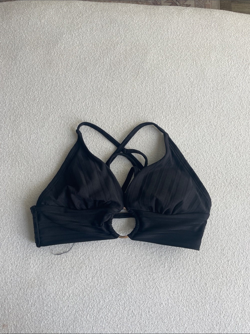 Target Black Ring-Front Strappy Bikini Top